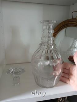 SAINT LOUIS Cristal ancienne Carafe Whisky Cognac Liqueur Vintage French Liquor