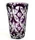 Saint Louis Grand Vase En Cristal Doubl&eacute; Am&eacute;thyste Richement Taill&eacute;