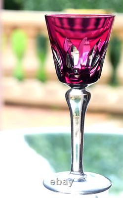SAINT-LOUIS Jersey. Verre roemer à Vin du Rhin (19 cm), en cristal