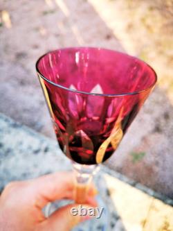 SAINT-LOUIS Jersey. Verre roemer à Vin du Rhin (19 cm), en cristal