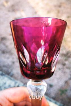 SAINT-LOUIS Jersey. Verre roemer à Vin du Rhin (19 cm), en cristal