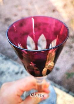 SAINT-LOUIS Jersey. Verre roemer à Vin du Rhin (19 cm), en cristal