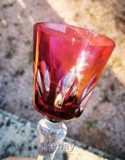 SAINT-LOUIS Jersey. Verre roemer à Vin du Rhin (19 cm), en cristal