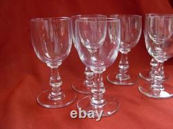 SAINT LOUIS, LUCRECE, SERIE DE 6 VERRES A VIN BLANC EN CRISTAL, SIGNES, EPOQUE XXè SAINT LOUIS, LUCRECE, SERIE DE 6 VERRES A VIN BLANC EN CRISTAL, SIGNES, EPOQUE XXè