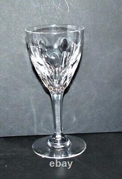 SAINT-LOUIS Lot 10 verres à vin blanc CRISTAL décor VIC perle ove biseau 13cm