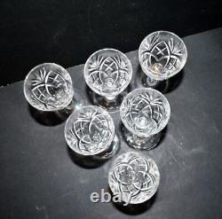 SAINT-LOUIS Lot 6 Verres à vin blanc Chantilly en cristal signé Saint-Louis H14