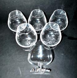 SAINT-LOUIS Lot 6 Verres ballon dégustation whisky cognac SEGONZAC cristal signé
