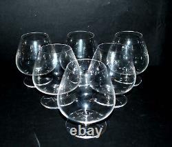 SAINT-LOUIS Lot 6 Verres ballon dégustation whisky cognac SEGONZAC cristal signé