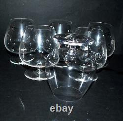 SAINT-LOUIS Lot 6 Verres ballon dégustation whisky cognac SEGONZAC cristal signé