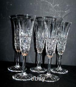 SAINT-LOUIS Lot x 5 flûtes à champagne TARN cristal taillé losange pointe H18.7