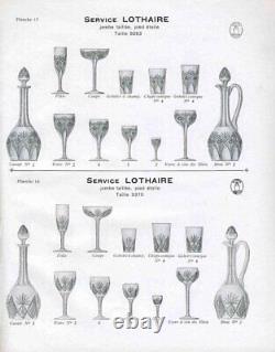 SAINT-LOUIS Lothaire Lot de 6 verres à liqueur en cristal taillé 9379 de 1930