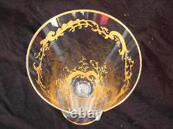 SAINT LOUIS, MICADO, VERRE A VIN EN CRISTAL GRAVE ET DORE, EPOQUE DEBUT XXème