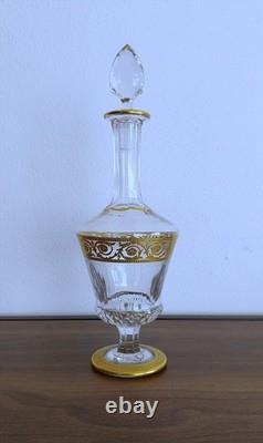 SAINT-LOUIS MODELE THISTLE OR Carafe en cristal taillé Art nouveau style