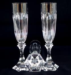 SAINT-LOUIS Modèle Chambord 6 Flûtes à Champagne en Cristal Signées
