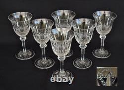 SAINT-LOUIS Modèle TOMMY 6 Verres à Vin Blanc 14cm Cristal Signé