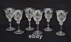 SAINT-LOUIS Modèle TOMMY 6 Verres à Vin Blanc 14cm Cristal Signé