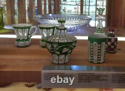 SAINT-LOUIS Rare Suspension Veilleuse Cristal Overlay Triplé et Bronze ca 1860