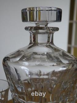 SAINT LOUIS SERVICE CARAFE ET VERRES A SHOTT CRISTAL MODELE MANHATTAN ht 5,5 cm
