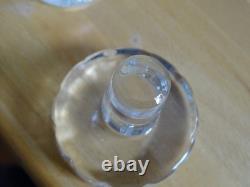 SAINT LOUIS SERVICE CARAFE ET VERRES A SHOTT CRISTAL MODELE MANHATTAN ht 5,5 cm