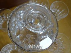 SAINT LOUIS SERVICE CARAFE ET VERRES A SHOTT CRISTAL MODELE MANHATTAN ht 5,5 cm