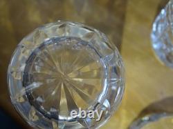 SAINT LOUIS SERVICE CARAFE ET VERRES A SHOTT CRISTAL MODELE MANHATTAN ht 5,5 cm