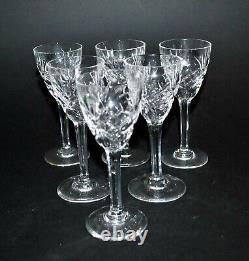 SAINT-LOUIS Série 6 verres à liqueur CHANTILLY en cristal taillé signés 12cm