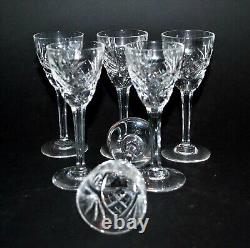 SAINT-LOUIS Série 6 verres à liqueur CHANTILLY en cristal taillé signés 12cm