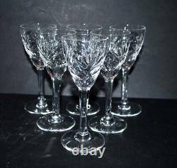 SAINT-LOUIS Série de 6 Verres à liqueur CHANTILLY en cristal signé H11.5cm