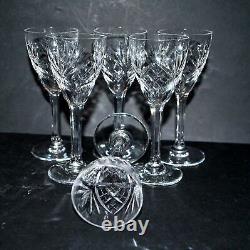 SAINT-LOUIS Série de 6 Verres à liqueur CHANTILLY en cristal signé H11.5cm