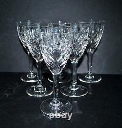 SAINT-LOUIS Série de 6 Verres à pied CHANTILLY cristal signé Saint-Louis H14cm