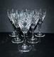 Saint-louis Série De 6 Verres à Pied Chantilly Cristal Signé Saint-louis H14cm