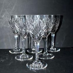 SAINT-LOUIS Série de 6 Verres à pied CHANTILLY cristal signé Saint-Louis H14cm