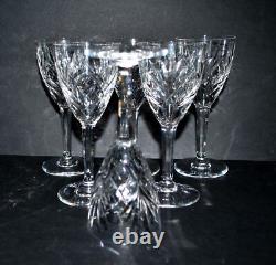 SAINT-LOUIS Série de 6 Verres à pied CHANTILLY cristal signé Saint-Louis H14cm