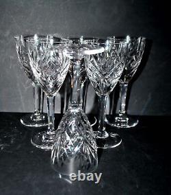 SAINT-LOUIS Série de 6 Verres à pied CHANTILLY cristal signé Saint-Louis H14cm