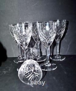 SAINT-LOUIS Série de 6 Verres à pied CHANTILLY cristal signé Saint-Louis H14cm