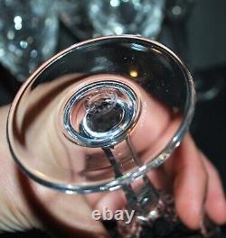 SAINT-LOUIS Série de 6 Verres à pied CHANTILLY cristal signé Saint-Louis H14cm