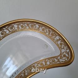 SAINT LOUIS THISTLE Assiette A Salade Cristal Taillé Signé A L'Or Fin