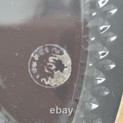 SAINT LOUIS THISTLE Assiette A Salade Cristal Taillé Signé A L'Or Fin