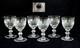 Saint-louis Trianon 6 Verres &agrave; Vin Blanc Cristal Taill&eacute; Ht 11,5cm Sign&eacute;s