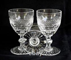 SAINT-LOUIS TRIANON 6 Verres à Vin Blanc Cristal Taillé Ht 11,5cm Signés