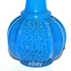 SAINT-LOUIS Vase Grenade Perles en opaline de cristal bleu 1845-1865 NapoleonIII
