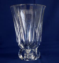 SAINT-LOUIS Vase Modèle FLORIDE Cristal Taillé 25 cm Signé