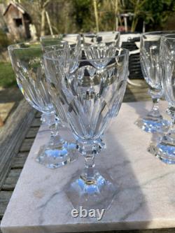 SAINT LOUIS cristal 8 verres à vin série Chambord hauteur 17cm