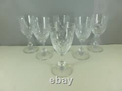 SAINT LOUIS modèle MESSINE 6 verres à vin cristal estampillés 15 cm lot n°1