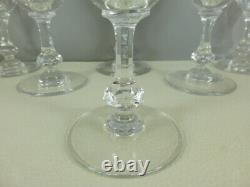 SAINT LOUIS modèle MESSINE 6 verres à vin cristal estampillés 15 cm lot n°1