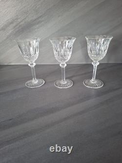 SERIE DE 3 VERRES À VIN BLANC 14 cm EN CRISTAL SAINT LOUIS MODELE TOMMY
