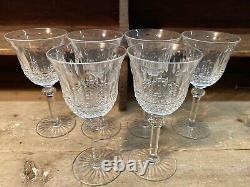 SERIE DE 6 VERRES À VIN BLANC 15cm EN CRISTAL SAINT LOUIS MODELE TOMMY