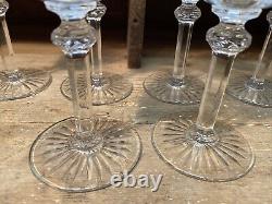 SERIE DE 6 VERRES À VIN BLANC 15cm EN CRISTAL SAINT LOUIS MODELE TOMMY