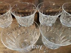 SERIE DE 6 VERRES À VIN BLANC 15cm EN CRISTAL SAINT LOUIS MODELE TOMMY