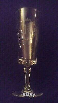SERVICE 10 VERRES A CHAMPAGNE CRISTAL ST LOUIS BACCARAT (flute à champagne)